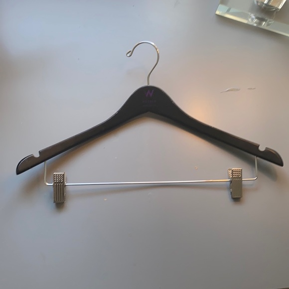 W Hotels Wooden Hanger - Clips for Skirt or Pants